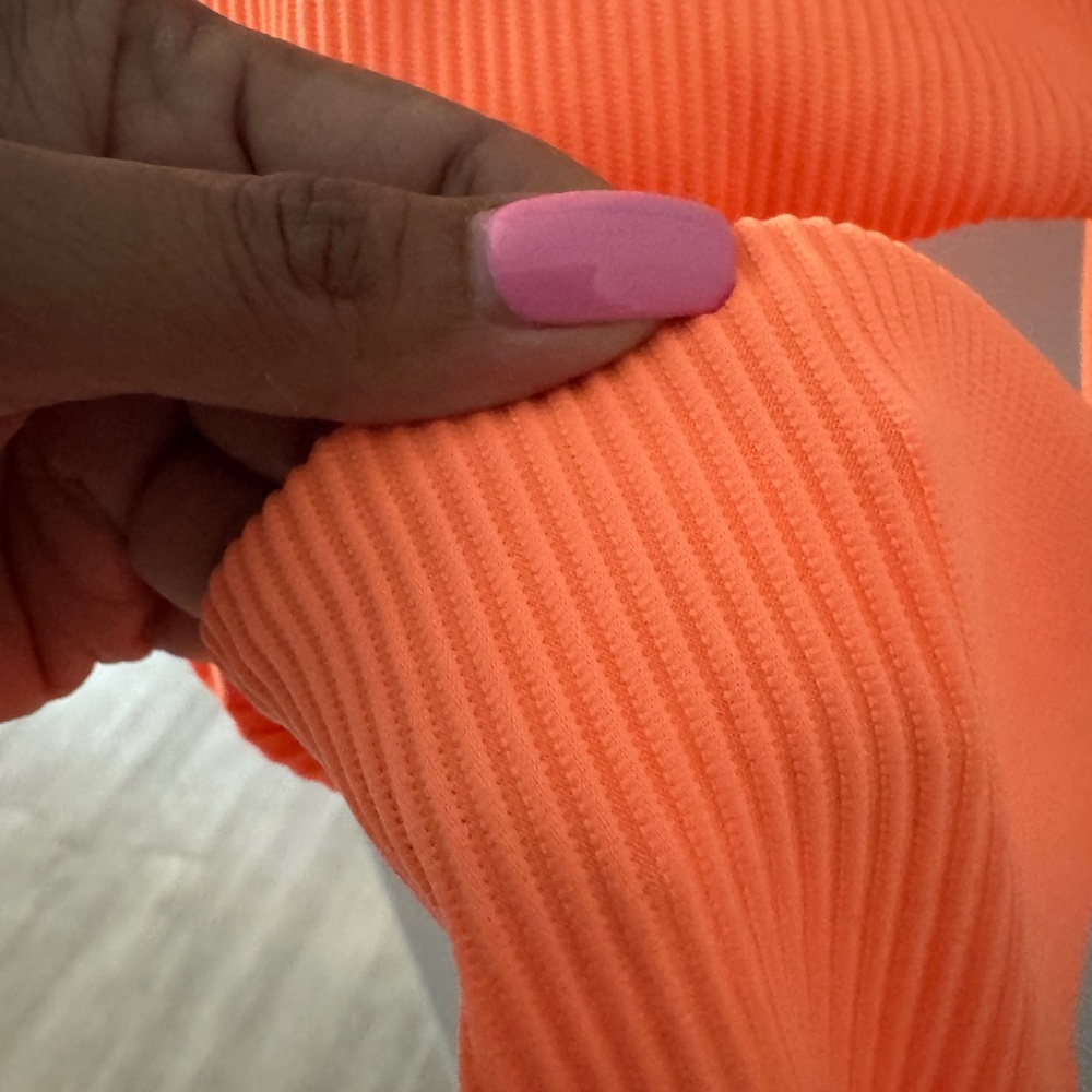 Sweaty Betty Passion Coral Cutout Swimsuit - Picture 3 of 10